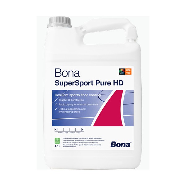 Vitrificateur bi-composant pour sols souples - Bona SuperSport Pure HD (durcisseur inclus)