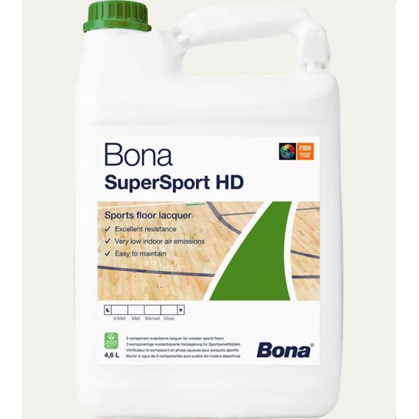 Vitrificateur bi-composant pour parquet sportif - Bona Supersport HD